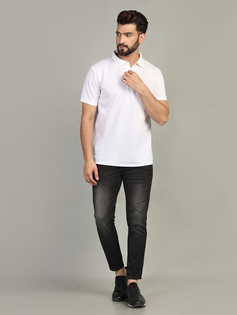 men polo neck plain t-shirt - 21524813 - Standard Image - 3