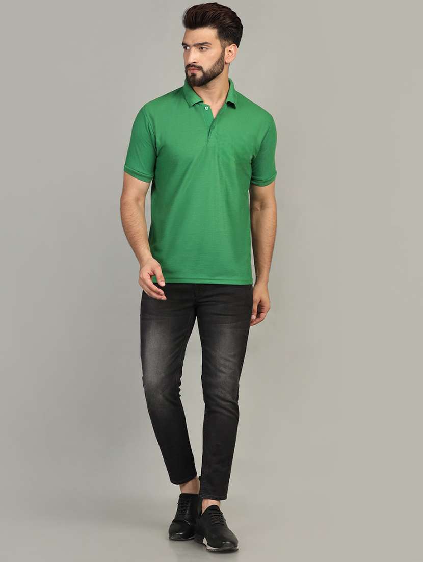 men solid plain polo t-shirt - 21524817 -  Standard Image - 3