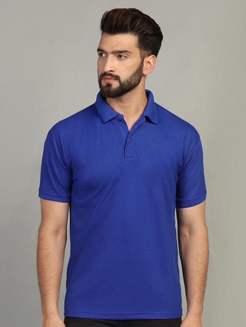 men polo neck plain t-shirt - 21524823 - Standard Image - 0