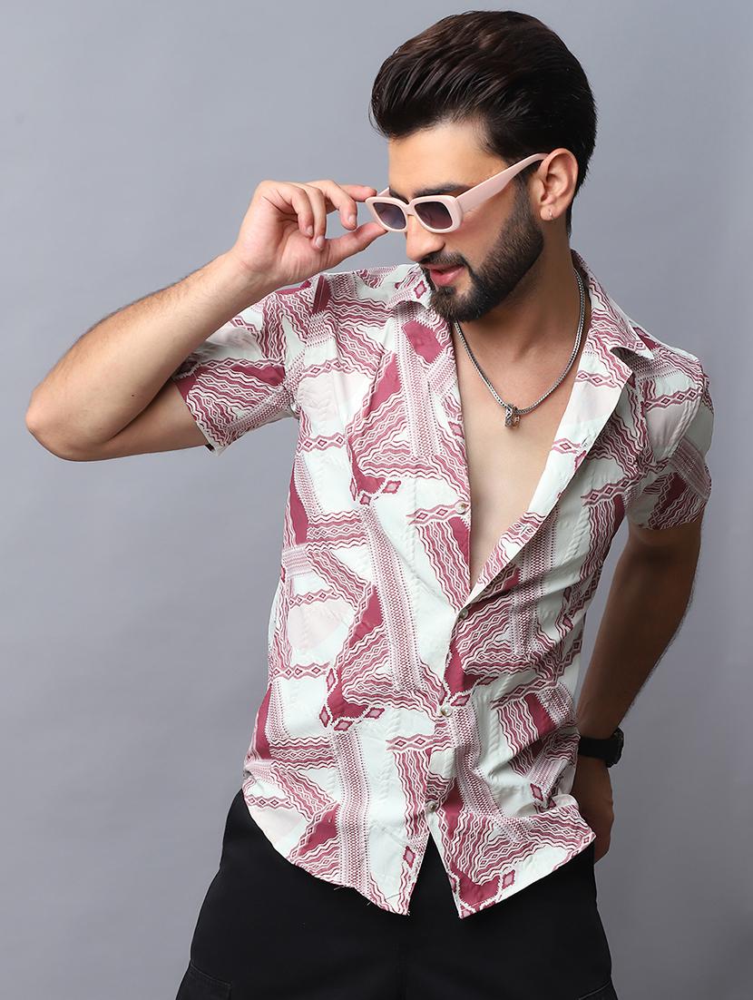 men collared printed casual shirt - 21524825 - Zoom Image - 0