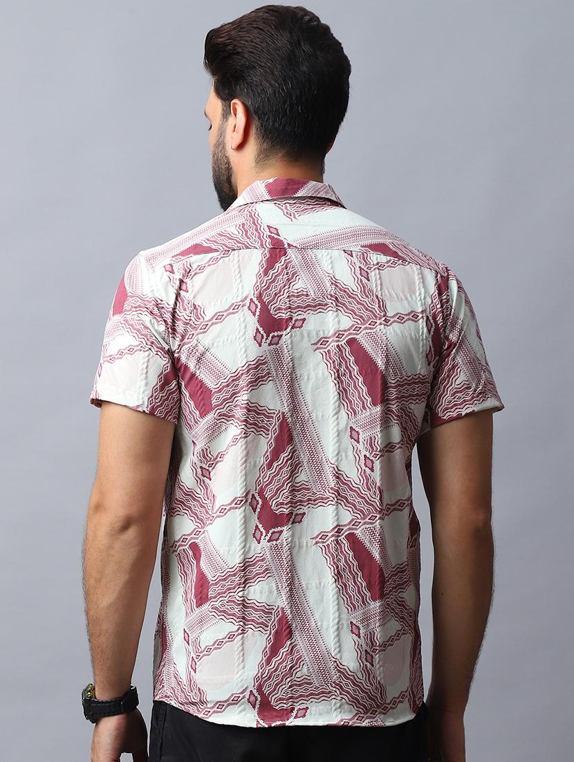 men collared printed casual shirt - 21524825 - Standard Image - 3