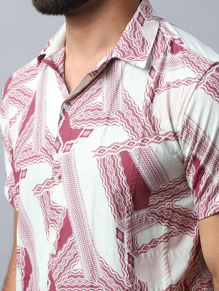 men collared printed casual shirt - 21524825 - Standard Image - 5