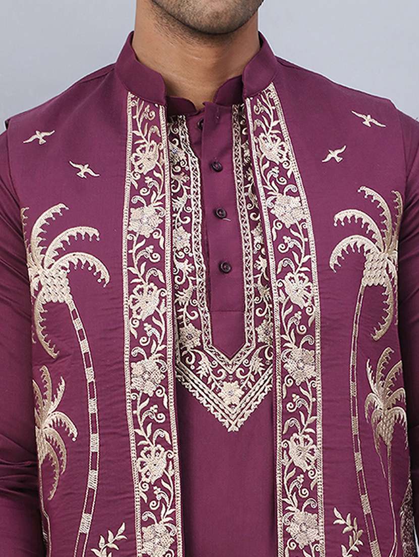 Men Embroidered Kurta Pyjama With Jacket - 21524844 -  Standard Image - 5
