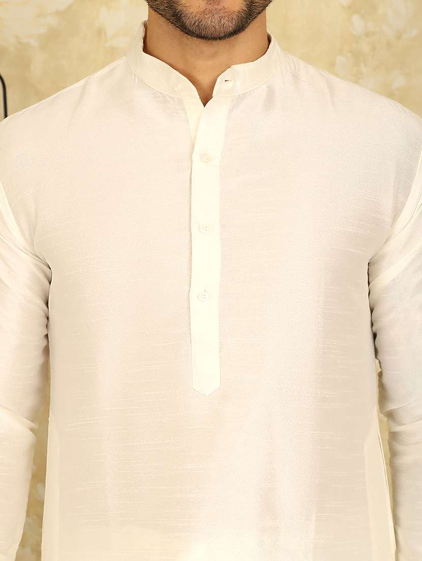 men solid kurta pyjama set with printed jacket - 21524877 - Standard Image - 5