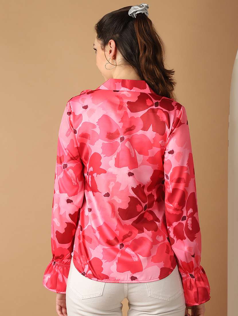 women red floral printed regular top - 21525031 -  Standard Image - 3