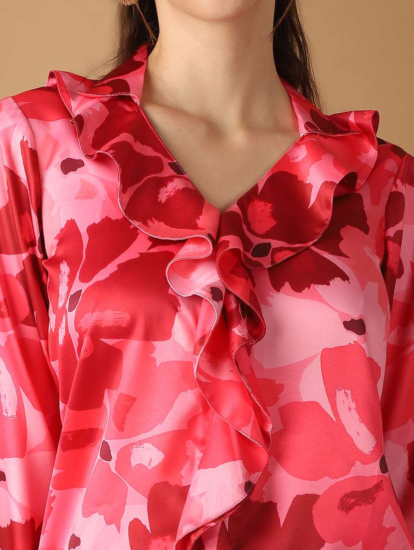 women red floral printed regular top - 21525031 -  Standard Image - 5