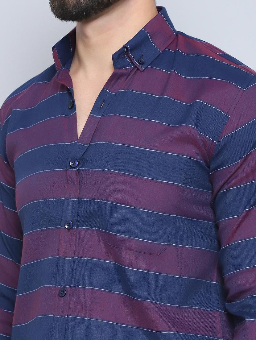 men collared stripes casual shirt - 21525032 - Standard Image - 5