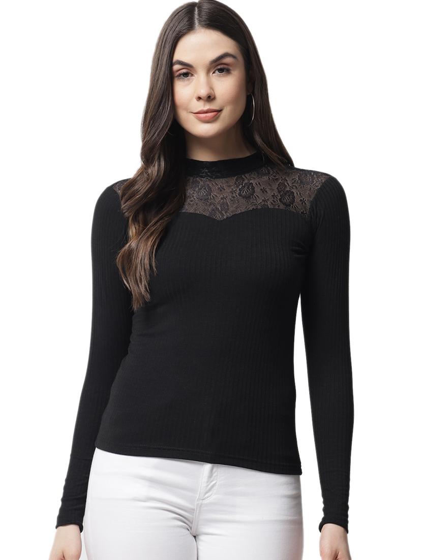 women self design long sleeves top
