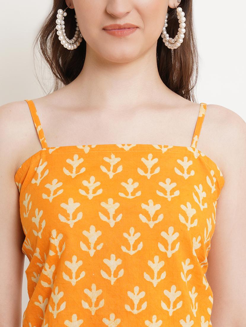 women printed sleeveless asymmetric top - 21525093 - Standard Image - 5