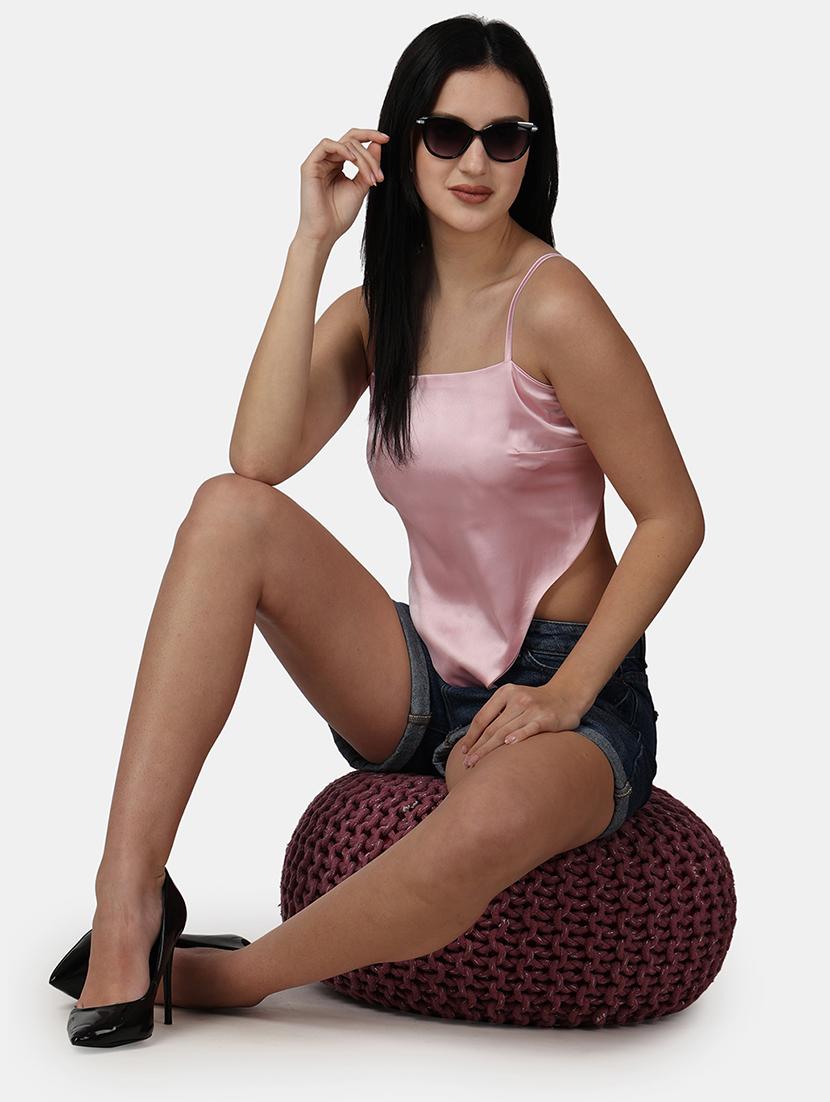 women solid sleeveless asymmetric top - 21525116 - Standard Image - 5