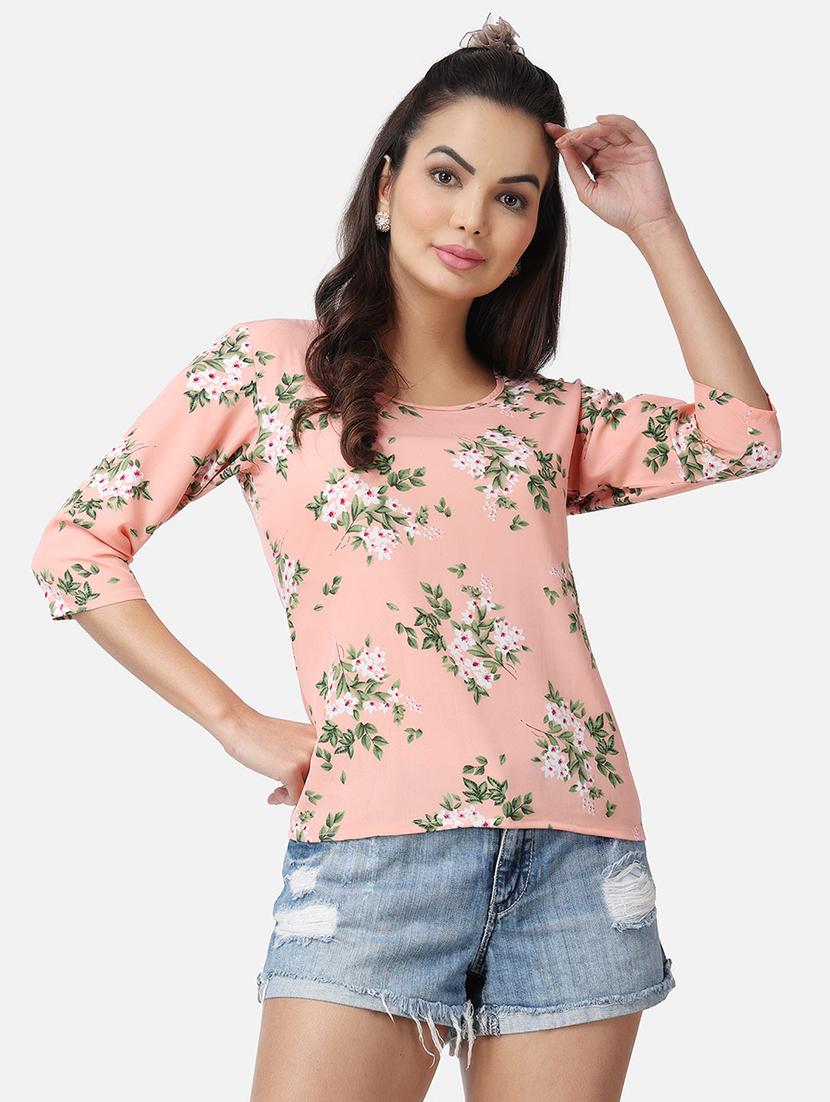 women floral print round neck top - 21525222 -  Zoom Image - 0