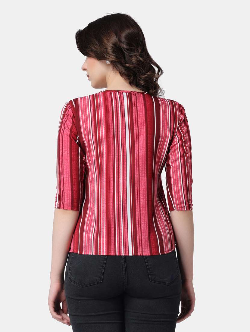 women printed round neck top - 21525225 - Standard Image - 3