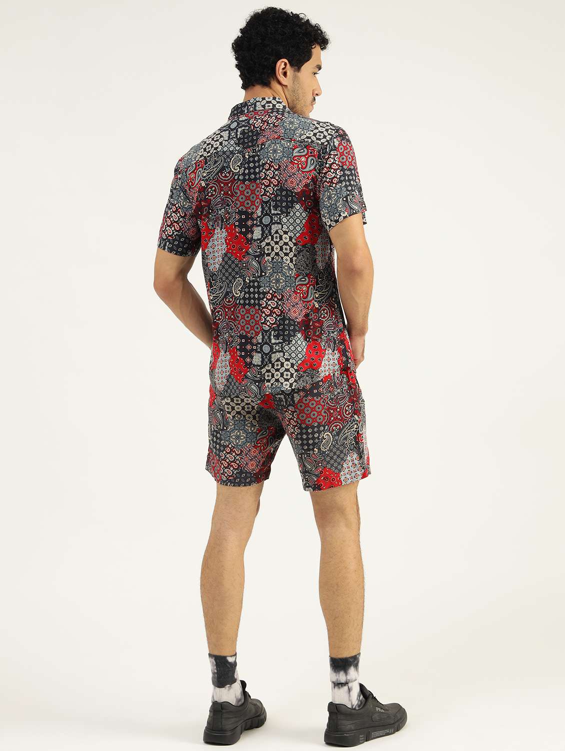 men multi color printed co-ord sets - 21525289 -  Standard Image - 3