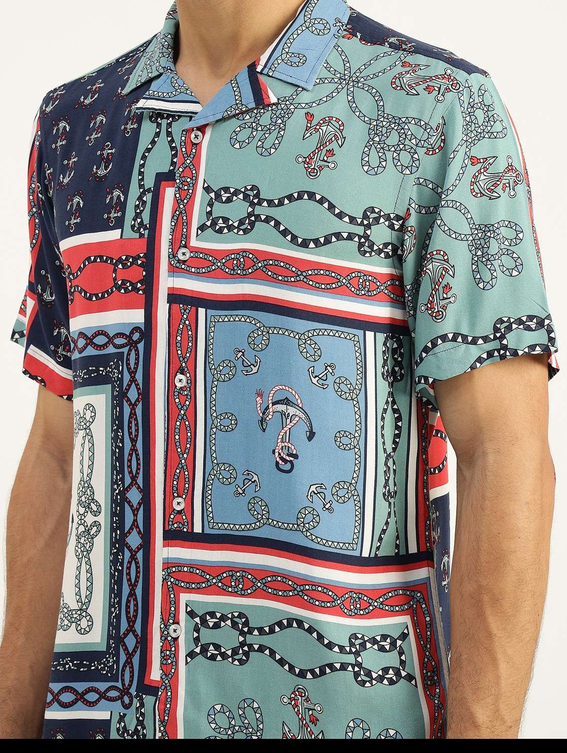 men blue printed co-ord sets - 21525290 -  Standard Image - 5