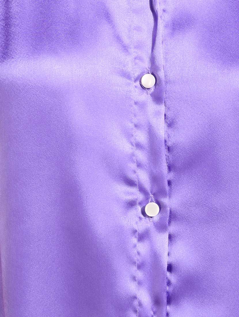 women solid collared long sleeves shirt - 21525749 -  Standard Image - 5