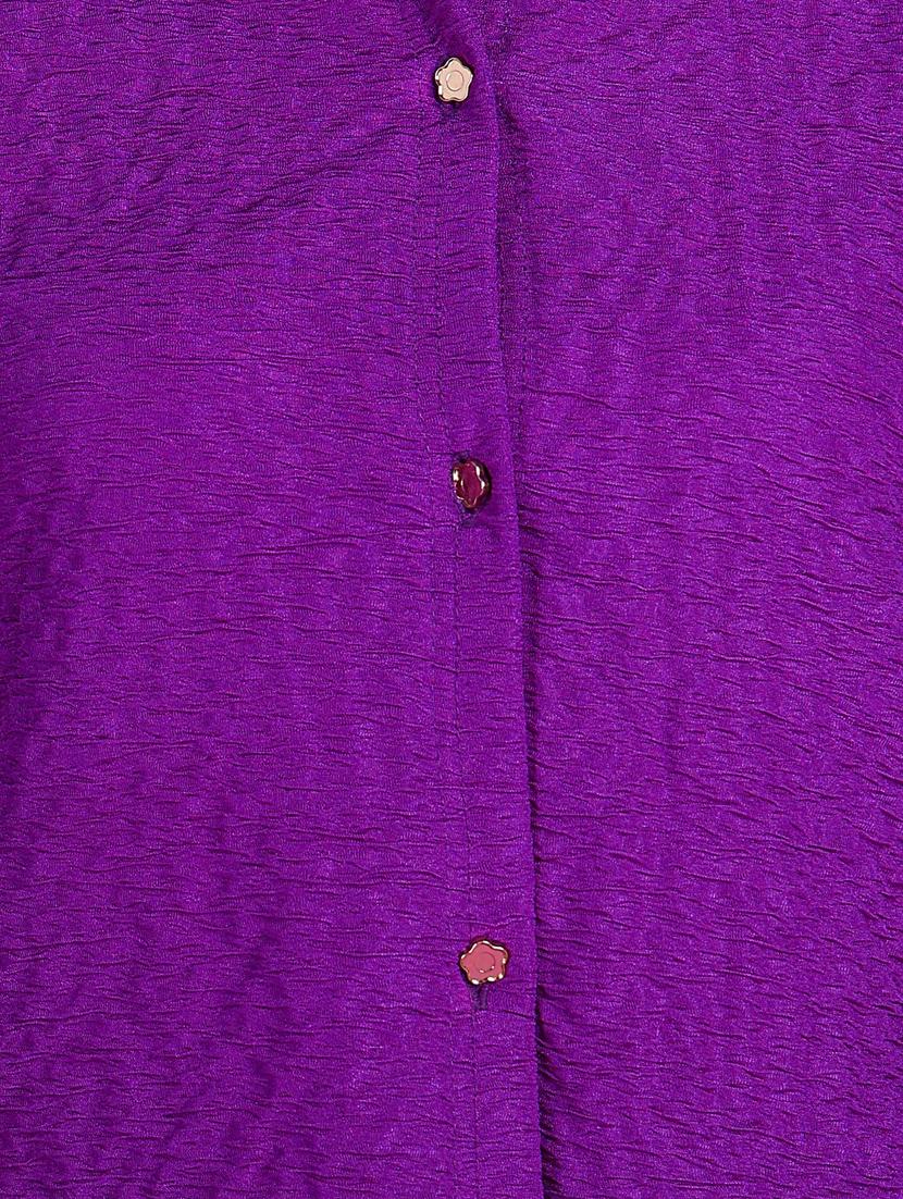 women solid collared short sleeves shirt - 21525789 - Standard Image - 5