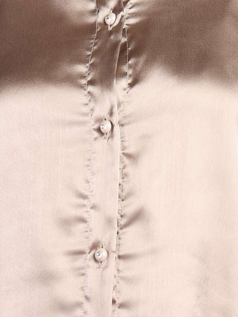 women solid collared long sleeves shirt - 21525794 -  Standard Image - 5