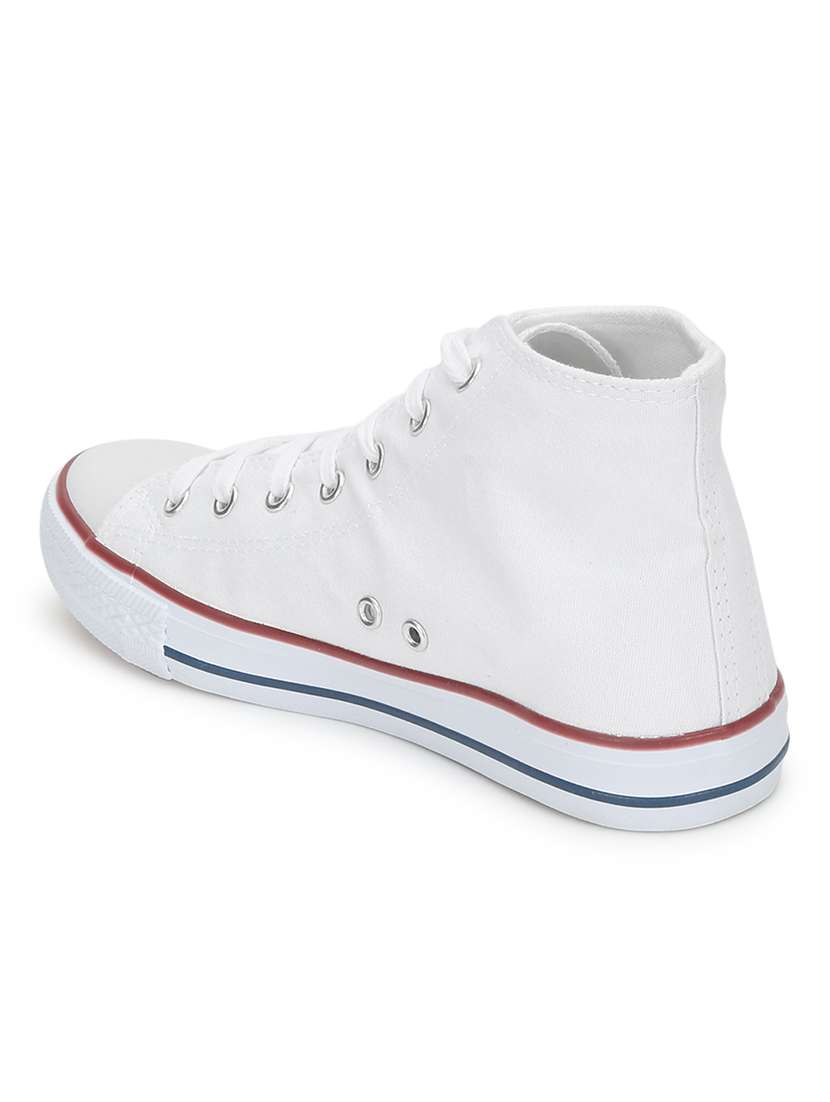women white lace-up ankle length sneaker - 21526648 -  Standard Image - 3