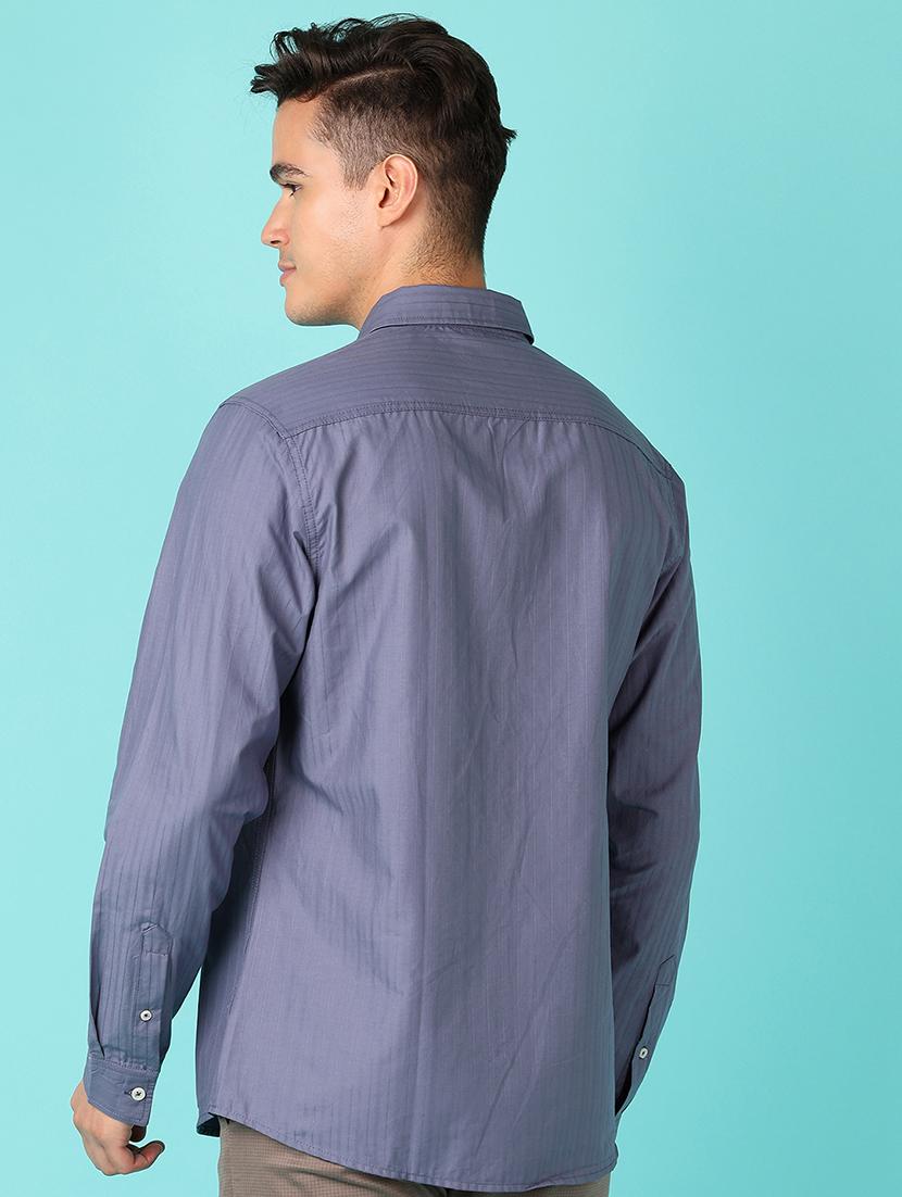 men self design long sleeve casual shirt - 21527308 - Standard Image - 3