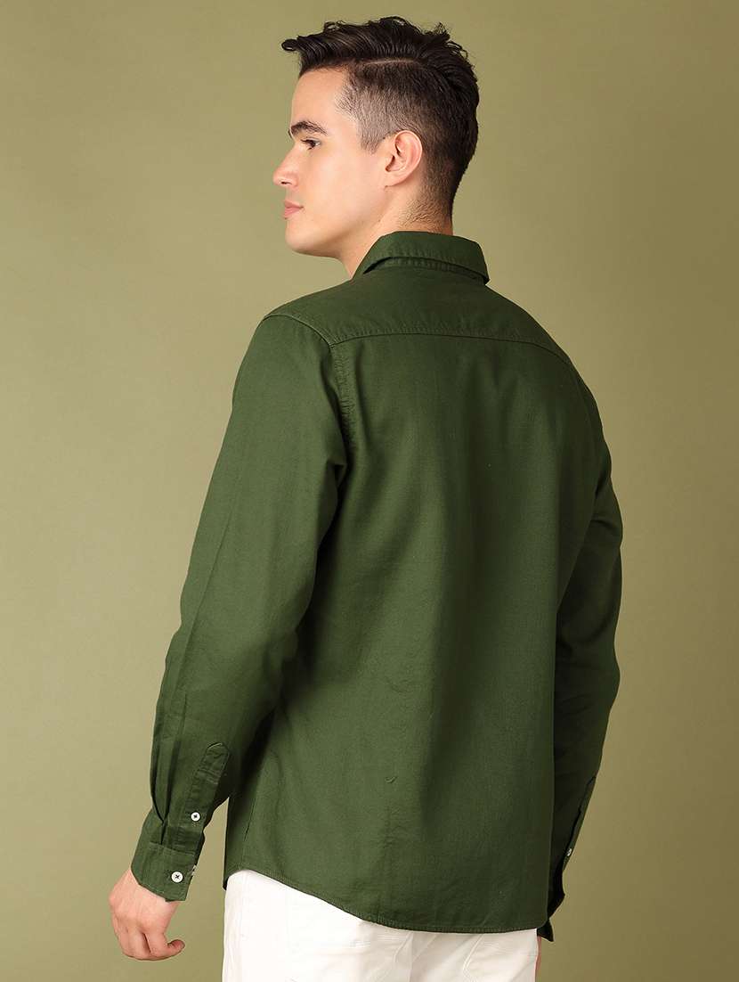 Men Solid Long Sleeve Casual Shirt - 21527309 -  Standard Image - 3