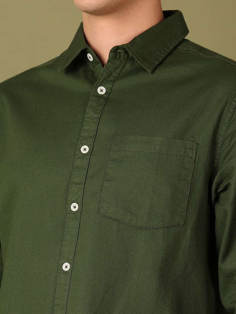 Men Solid Long Sleeve Casual Shirt - 21527309 -  Standard Image - 5
