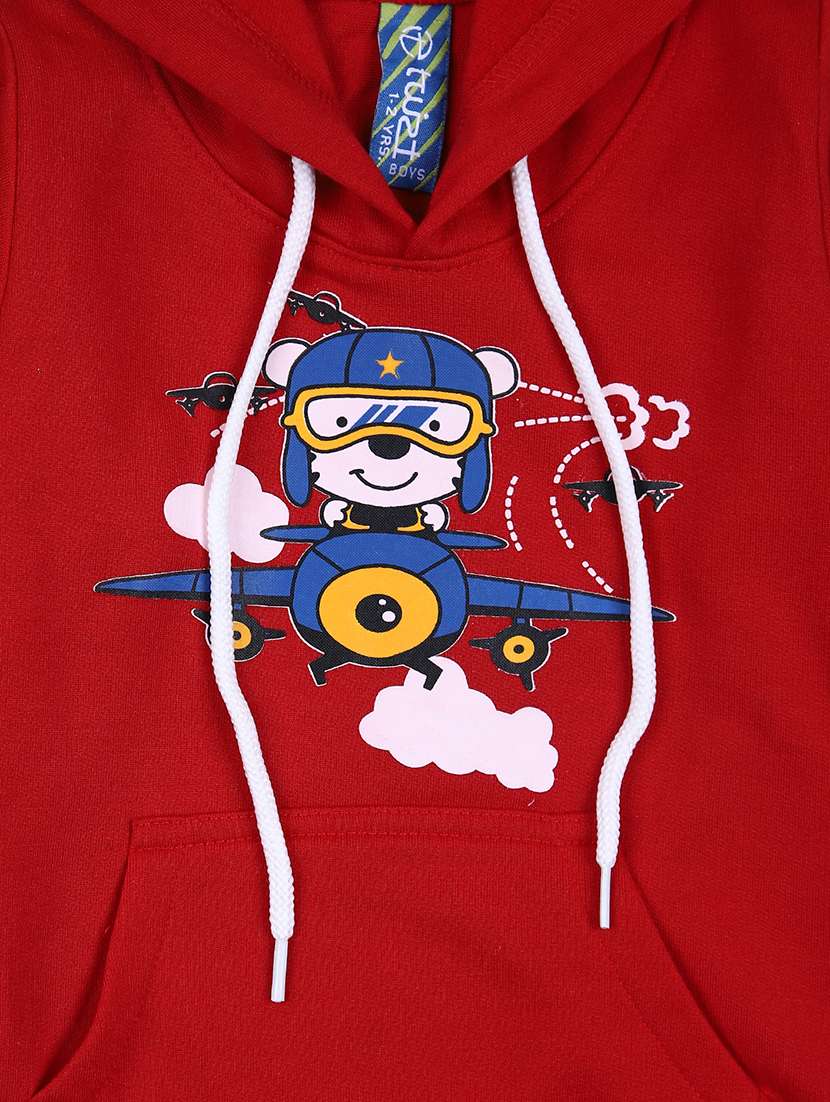 boys graphic printed long sleeve hooded sweatshirt - 21527320 -  Standard Image - 3