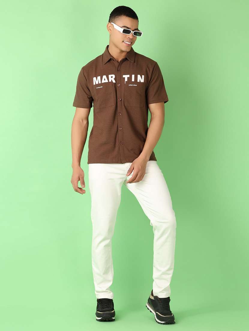 men short sleeves printed casual shirt - 21527326 -  Standard Image - 3