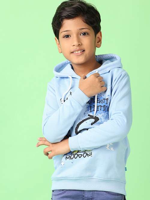 boys printed long sleeve hooded sweatshirt - 21527350 -  Standard Image - 0