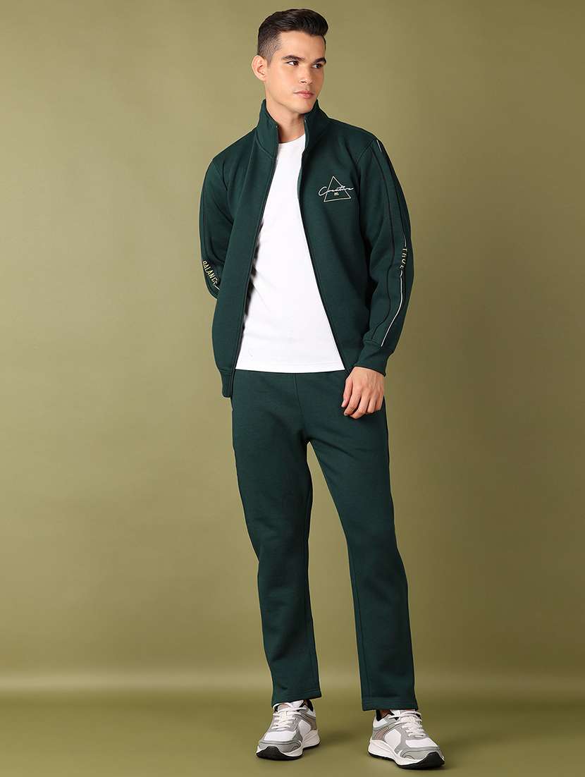men solid track pant full length track suit