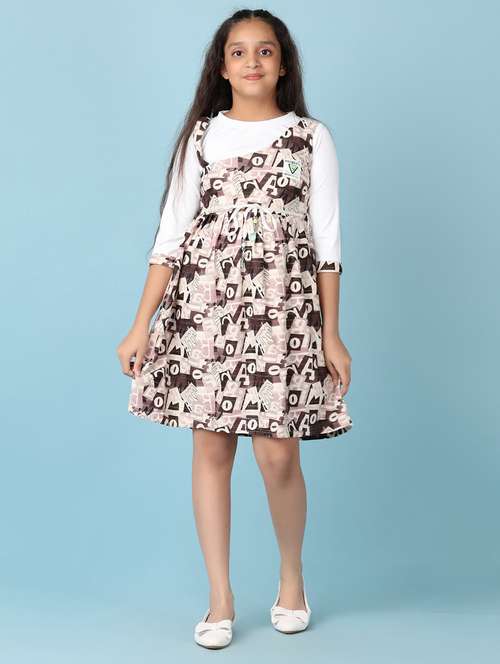 girls printed cotton a-line dress - 21527395 -  Standard Image - 0