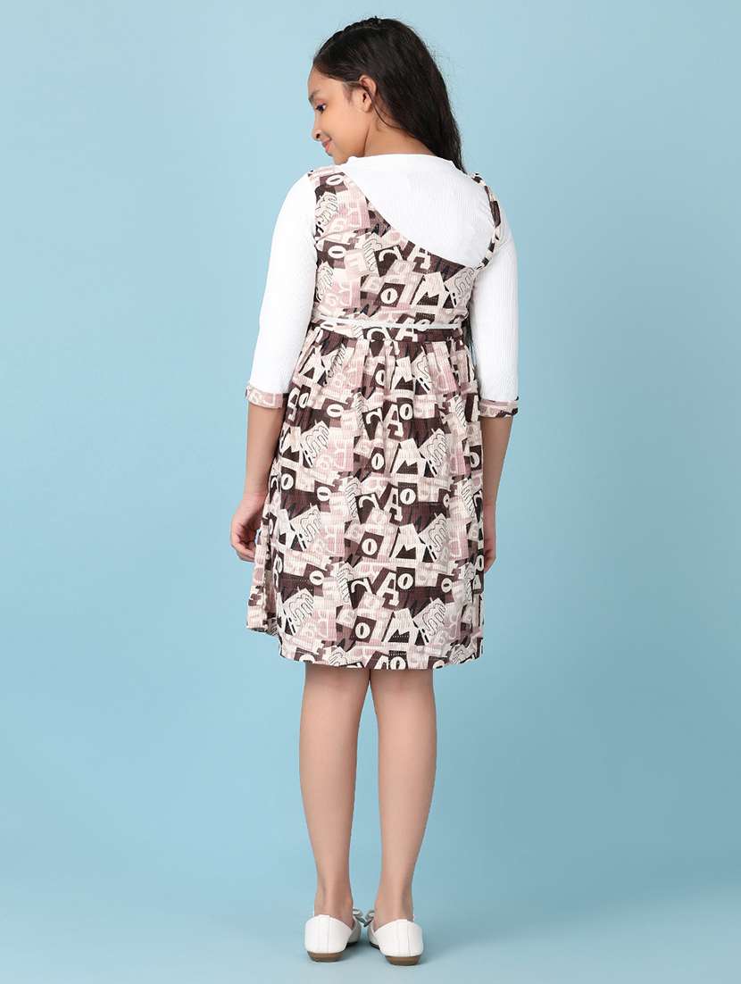 girls printed cotton a-line dress - 21527395 -  Standard Image - 3