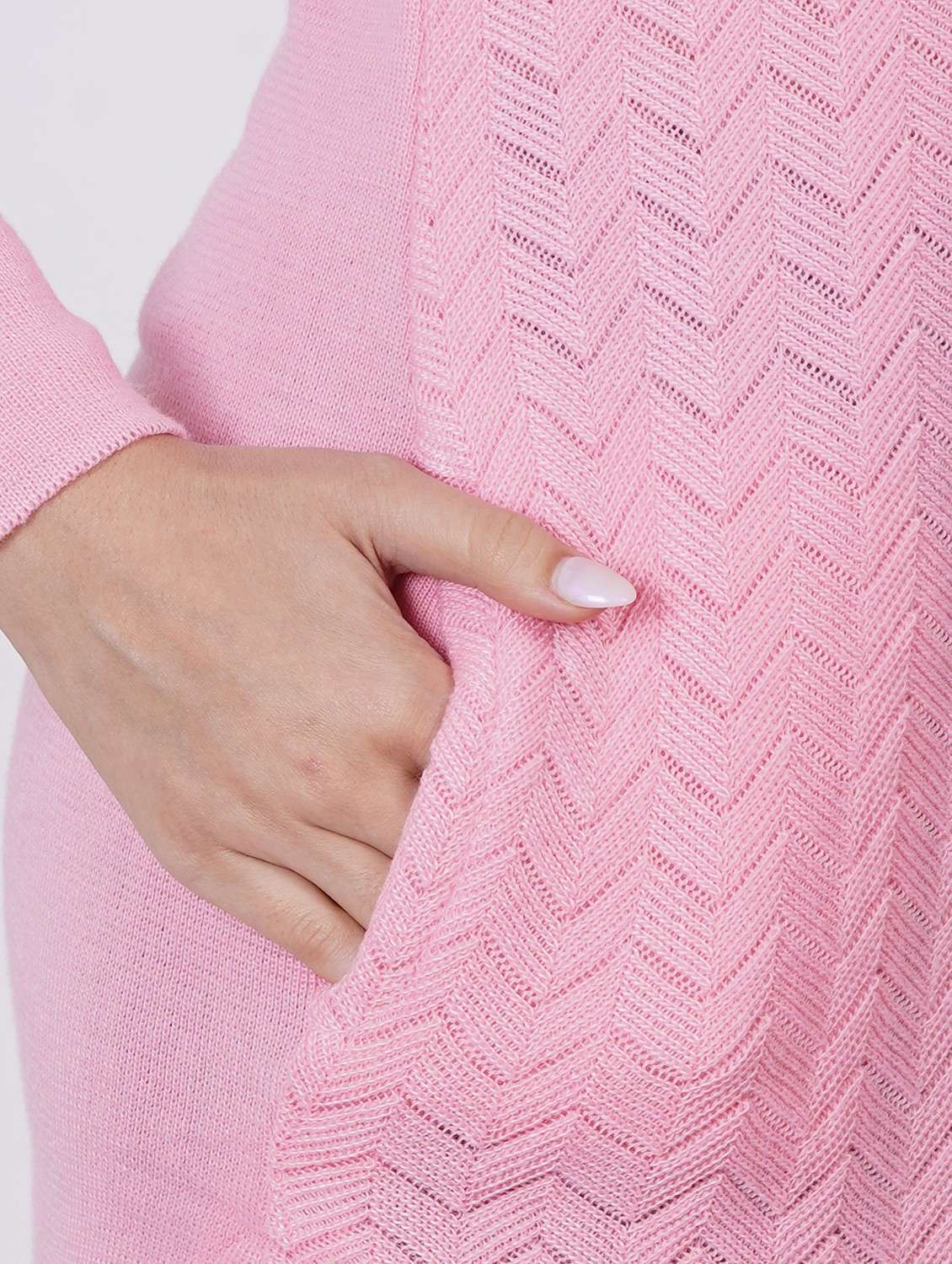 women long sleeve self-designed woolen kurta - 21527789 -  Standard Image - 5