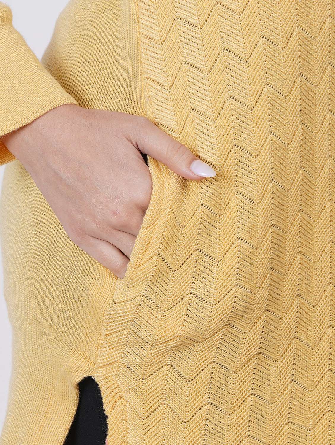 women long sleeve self-designed woolen kurta - 21527790 -  Standard Image - 5