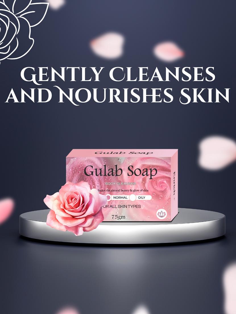 enrich plus gulab soap (pack of 4 )body cleanser 75gm - 21527793 - Standard Image - 3