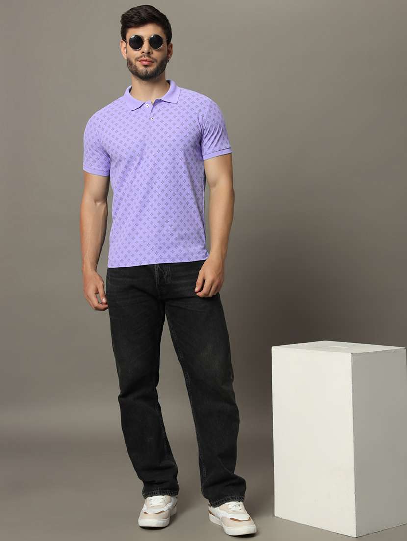 men lavender all over print t-shirt - 21527794 -  Standard Image - 3