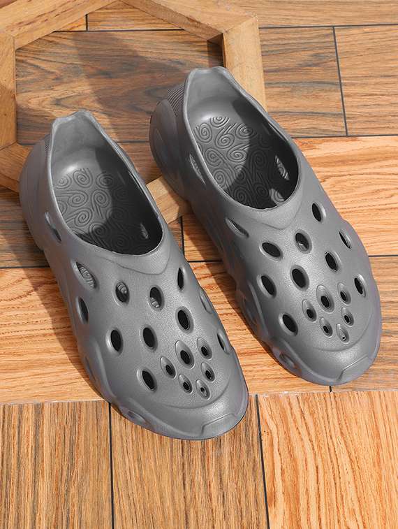 women solid grey clogs - 21527817 -  Zoom Image - 0