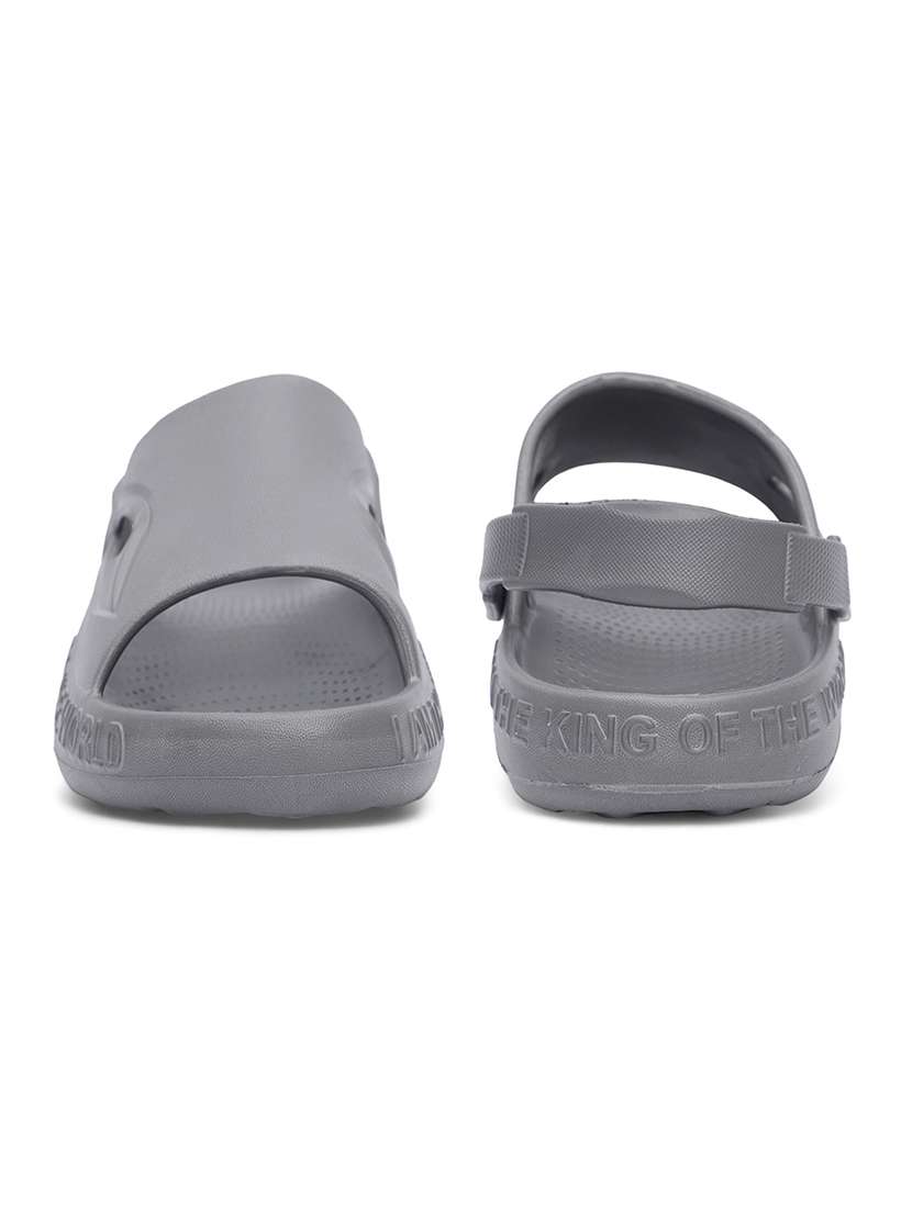 women grey solid clogs - 21527825 -  Standard Image - 3