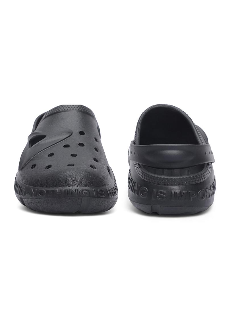 women black solid clogs - 21527828 - Standard Image - 3