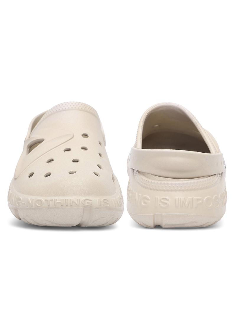 women beige solid clogs - 21527829 - Standard Image - 3
