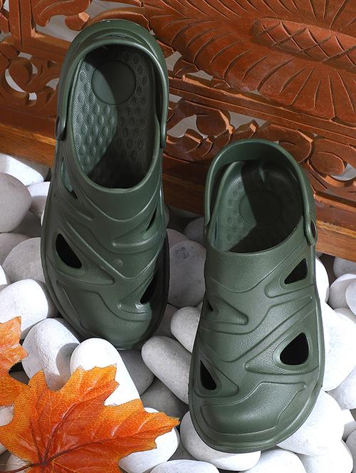 women solid green clogs - 21527838 -  Standard Image - 0