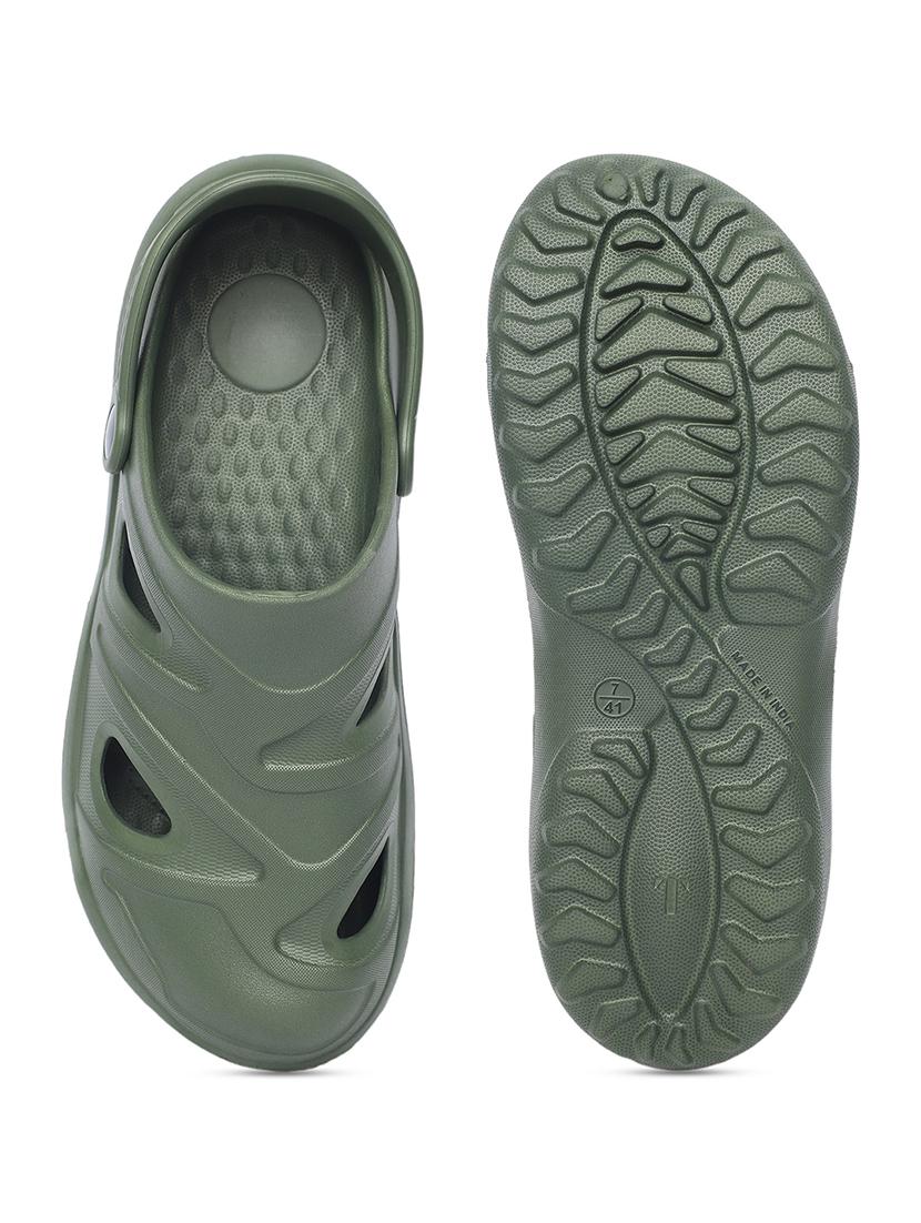 women solid green clogs - 21527838 - Standard Image - 5