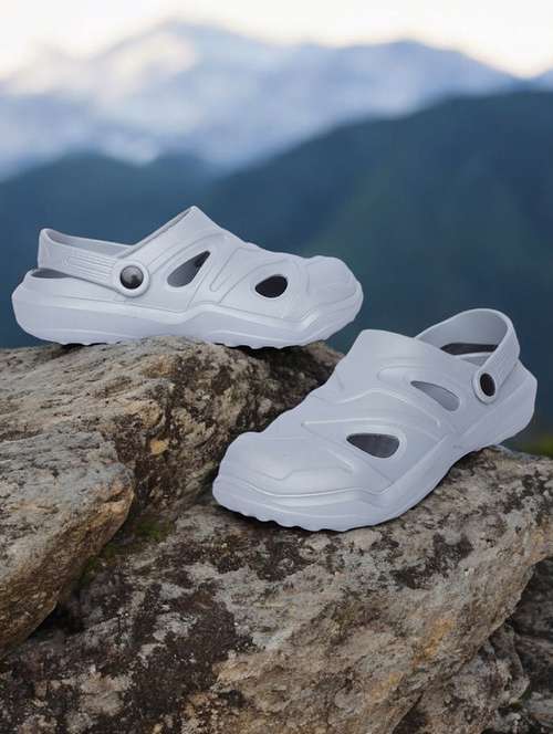 women grey solid clogs - 21527839 -  Standard Image - 0