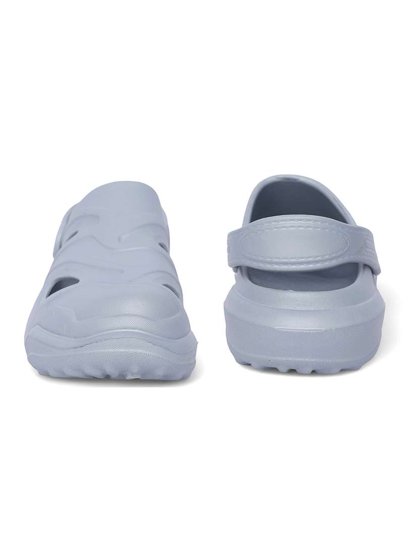 women grey solid clogs - 21527839 -  Standard Image - 3