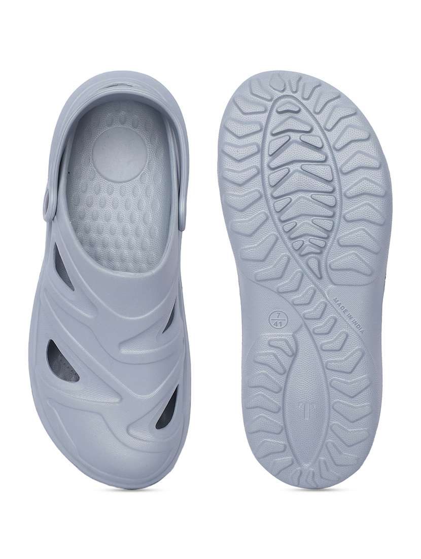 women grey solid clogs - 21527839 -  Standard Image - 5