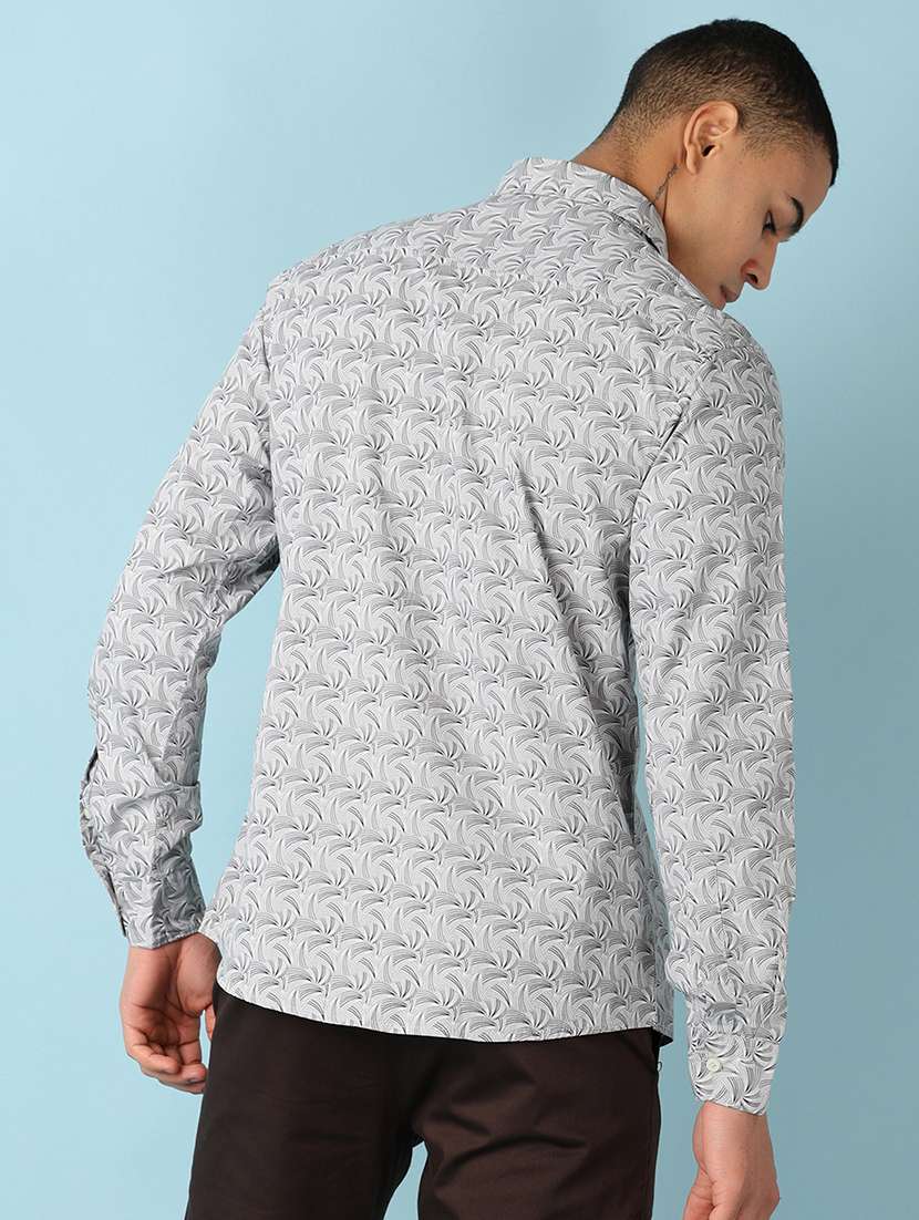 men printed long sleeve casual shirt - 21527870 - Standard Image - 3