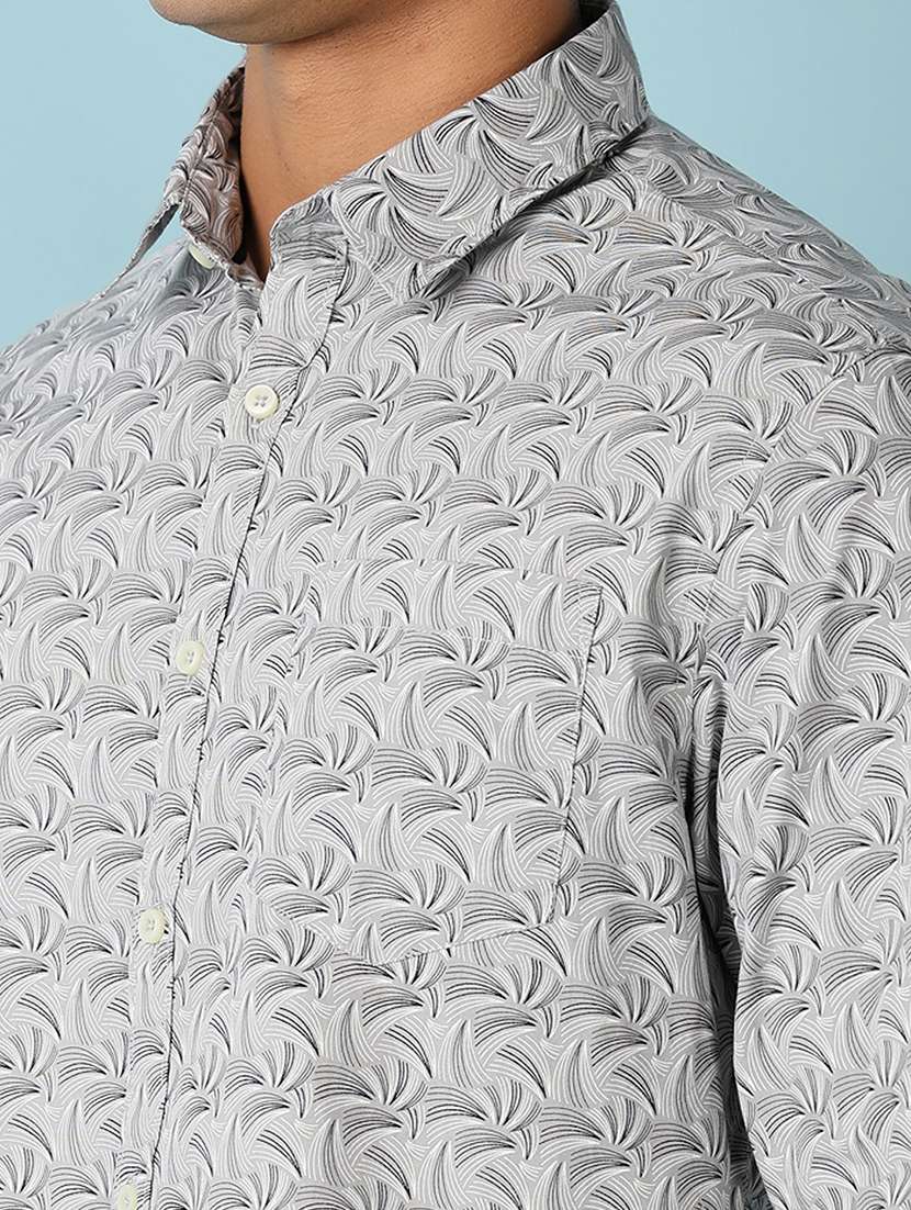 men printed long sleeve casual shirt - 21527870 - Standard Image - 5