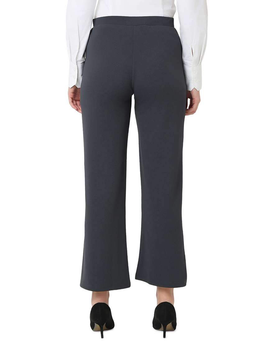 women charcoal polyester tailored trouser - 21527964 -  Standard Image - 3