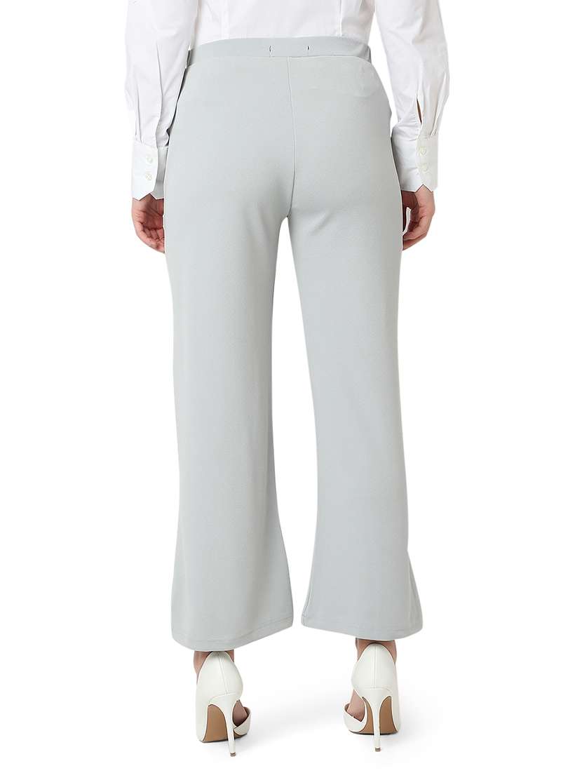 women grey polyester tailored trouser - 21527966 -  Standard Image - 3