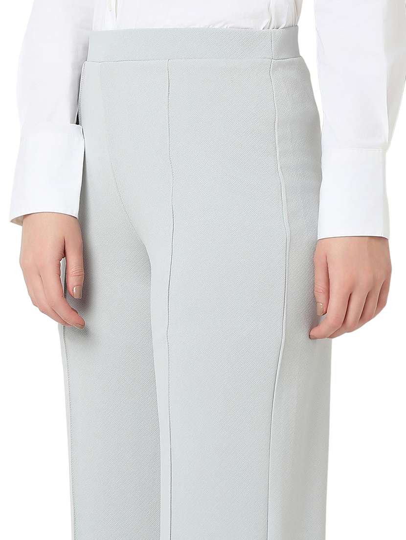 women grey polyester tailored trouser - 21527966 -  Standard Image - 5