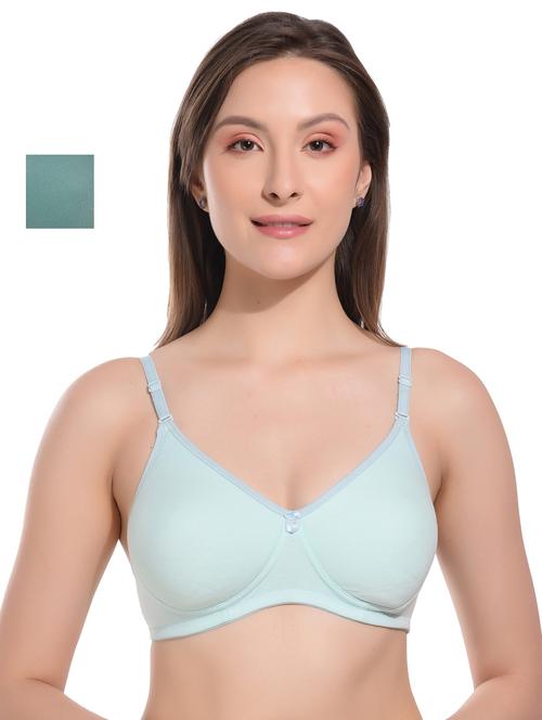 pack of 2 sea green cotton t-shirt bra - 21527970 - Standard Image - 0